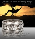 Climber's Knot Eternity Wedding Band with Engraved Precious Metal Knots